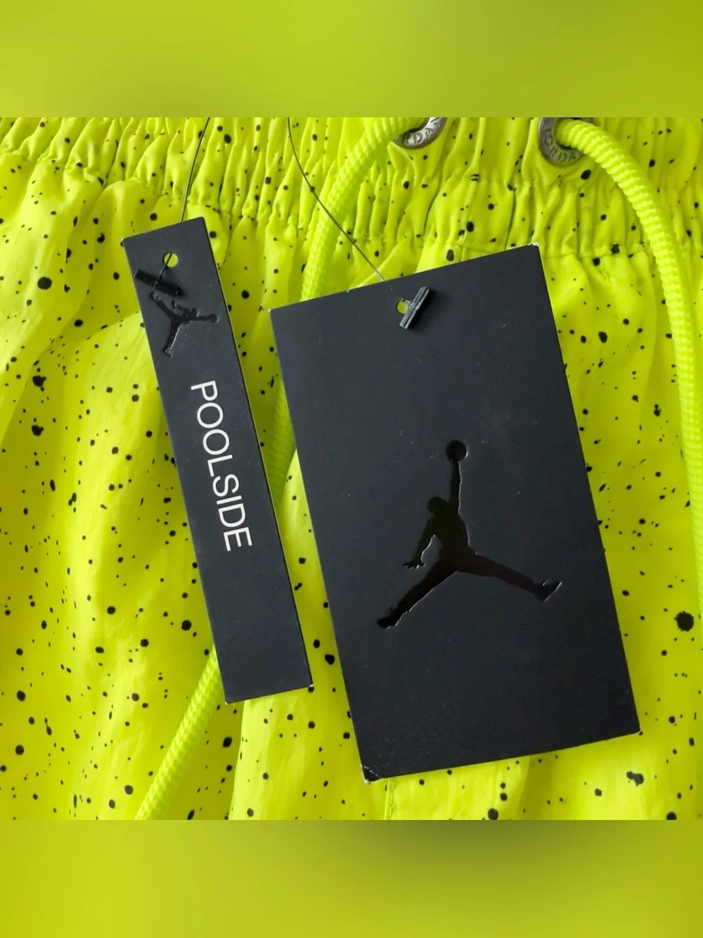 Jordan Brand Jumpman Cement Poolside Swim Shorts Mens Medium Lime Green